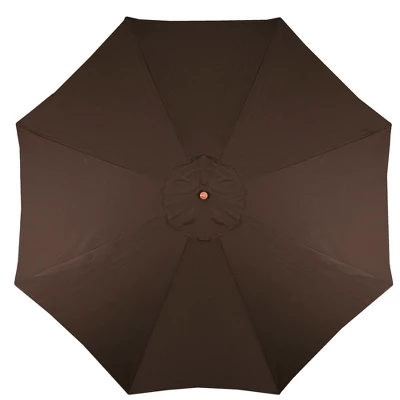 Northlight 8.5ft Outdoor Patio Market Umbrella With Wooden Pole, Brown 2 Northlight 8.5ft Outdoor Patio Market Umbrella With Wooden Pole, Brown - Image 2