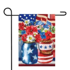 Northlight Floral Bouquet Outdoor Americana Garden Flag 18" X 12.5"