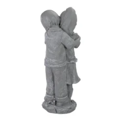 Northlight 19.5" Gray Boy Hugging Girl Outdoor Garden Statue -Northlight GUEST 12ab3e27 a3e0 47d2 9980 1b58226a6db6