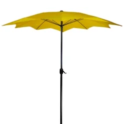 Northlight 8.85ft Outdoor Patio Lotus Umbrella With Hand Crank, Yellow -Northlight GUEST 12b1f562 c888 4502 b13c 935ecc9a20e0