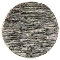 Northlight 18" Striped Cream And Black Outdoor Woven Pouf Ottoman -Northlight GUEST 13448786 16b9 40aa b561 47e91811ffb3