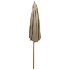 Northlight 9' Outdoor Patio Market Umbrella - Beige/Cherry Wood -Northlight GUEST 1497790a dbde 4e2c a564 6bc6b27625b9