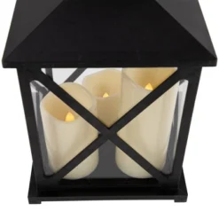 Northlight 12.5" Black Candle Lantern With 3 Flameless LED Candles 9 Northlight 12.5" Black Candle Lantern With 3 Flameless LED Candles -Northlight GUEST 1ee1cee3 eb9a 4e1c aa2d 936b174b0604