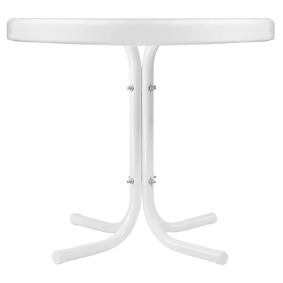 Northlight 22" Outdoor Retro Tulip Side Table, White 2 Northlight 22" Outdoor Retro Tulip Side Table, White - Image 2