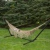 Northlight 31" X 78" Cotton Hammock With Lattice Pattern Tassels - Brown