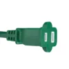Northlight 40' Green 2-Prong Outdoor Extension Power Cord With End Connector
