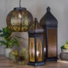 Northlight 23.5" Black And Gold Moroccan Style Lantern Table Lamp