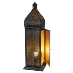 Northlight 30.5" Black And Gold Moroccan Style Lantern Floor Lamp -Northlight GUEST 267149eb b97c 40dd a3e9 455abbb8ad15