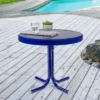 Northlight 22" Outdoor Retro Tulip Side Table, Blue