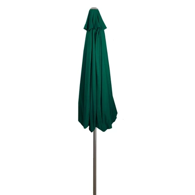Northlight 9ft Outdoor Patio Market Umbrella With Hand Crank And Tilt, Hunter Green 6 Northlight 9ft Outdoor Patio Market Umbrella With Hand Crank And Tilt, Hunter Green - Image 6