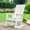 Northlight All Weather Recycled Plastic Outdoor Rocking Chair, White