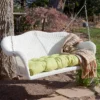 Northlight 28" X 50" Hand Woven Wicker Outdoor Porch Swing - White