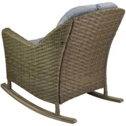 Northlight 34" Gray Resin Wicker Deep Seated Rocker Chair With Gray Cushions 7 Northlight 34" Gray Resin Wicker Deep Seated Rocker Chair With Gray Cushions -Northlight GUEST 377c4b32 0f63 4a2e 8163 97773e29ac02