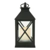 Northlight 9" LED Battery Operated Black Lantern With Flameless Candle