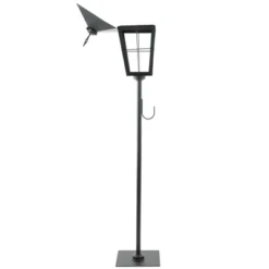 Northlight 43.75" Matte Black Candle Lantern With Wreath Holder -Northlight GUEST 3e698924 7bee 4b32 8708 01e710e9c2f4