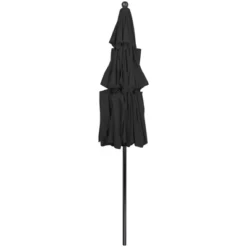 Northlight 9.75ft Outdoor Patio Market Umbrella With Hand Crank And Tilt, Black -Northlight GUEST 4221eb9d 2ee7 4459 b3b5 9e63883f2dff