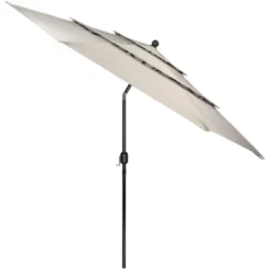 Northlight 9.75ft Outdoor Patio Market Umbrella With Hand Crank And Tilt, Beige -Northlight GUEST 43b0b7da 5faa 4c81 99d0 a83f41d70bad