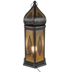 Northlight 23.5" Black And Gold Moroccan Style Lantern Table Lamp -Northlight GUEST 44cdd095 32b1 4c1b a2a4 fc1efcc3f12d