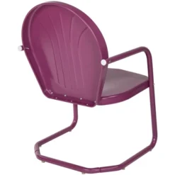 Northlight 34-Inch Outdoor Retro Tulip Armchair, Purple -Northlight GUEST 4b6e241f 0b26 45c9 b9a8 37e81108e371