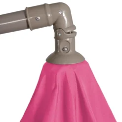 Northlight 10ft Offset Outdoor Patio Umbrella With Hand Crank, Pink