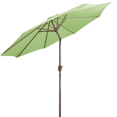 Northlight 9ft Outdoor Patio Market Umbrella With Hand Crank And Tilt, Sage Green 5 Northlight 9ft Outdoor Patio Market Umbrella With Hand Crank And Tilt, Sage Green - Image 5