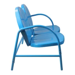 Northlight 47-Inch Outdoor Retro Tulip Loveseat, Sky Blue -Northlight GUEST 5635afc1 2442 490d b15b 25b4875e9aad