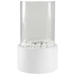 Northlight 10.5" Bio Ethanol Round Portable Tabletop Fireplace With White Base -Northlight GUEST 5d7bea56 76a2 4d3a a766 b0bef6cb55d2