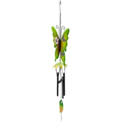 Northlight 15.75" Green Metal Butterfly Outdoor Garden Windchime -Northlight GUEST 66c1ab2e 93b6 4170 bbe9 6e8cfb56f3e0
