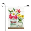 Northlight Welcome Friends Spring Bouquet Outdoor Garden Flag 12.5" X 18"
