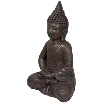 Northlight 17.5" Dark Brown Meditating Buddha Outdoor Garden Statue 3 Northlight 17.5" Dark Brown Meditating Buddha Outdoor Garden Statue - Image 3