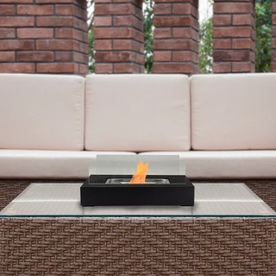 Northlight 13.75" Bio Ethanol Ventless Portable Tabletop Fireplace With Flame Guard 1 Northlight 13.75" Bio Ethanol Ventless Portable Tabletop Fireplace With Flame Guard