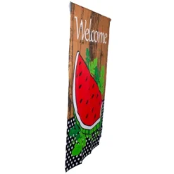 Northlight Welcome Watermelon Slice Spring Outdoor House Flag 28" X 40" -Northlight GUEST 73fef941 adea 4e10 9cfa 6e06b4de478b