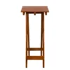 Northlight 26" Light Brown Acacia Wood Outdoor Folding Accent Table