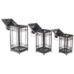 Northlight Set Of 3 Distressed Black Mission Style Candle Lanterns 19.5" -Northlight GUEST 7d62d9a2 5abb 4b06 b594 8b15af6e537e