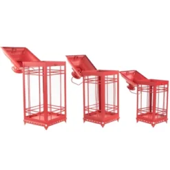 Northlight Set Of 3 Red Mission Style Candle Lanterns 19.5" 7 Northlight Set Of 3 Red Mission Style Candle Lanterns 19.5" -Northlight GUEST 7e51101f 6c26 4cd6 9c25 83ca0e0366ff