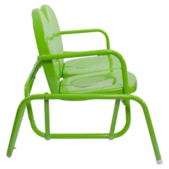 Northlight 48.25" Outdoor Retro Metal Tulip Double Glider Patio Chair, Lime Green -Northlight GUEST 7e6f4b24 fa62 4e38 8cda b5f11ba8ed48