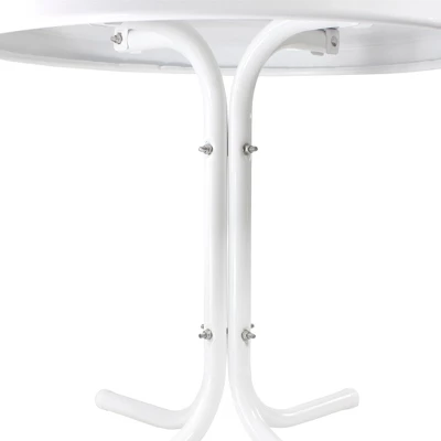 Northlight 22" Outdoor Retro Tulip Side Table, White 3 Northlight 22" Outdoor Retro Tulip Side Table, White - Image 3