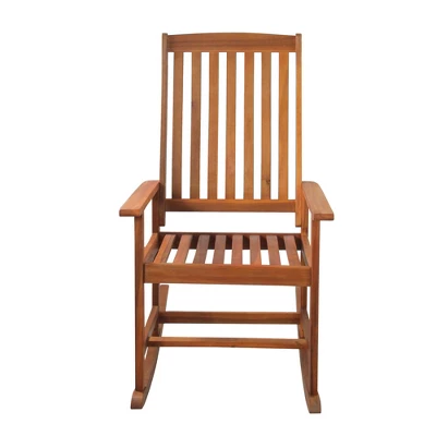 Northlight 43" Wood Outdoor Patio Rocking Chair - Honey Brown 1 Northlight 43" Wood Outdoor Patio Rocking Chair - Honey Brown