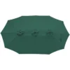 Northlight 15' Outdoor Patio Market Umbrella With Hand Crank, Green