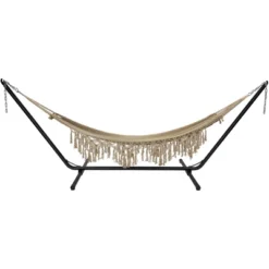Northlight 31" X 78" Cotton Hammock With Lattice Pattern Tassels - Brown -Northlight GUEST 948c0624 009a 44a5 89b2 91e559ccc1c0