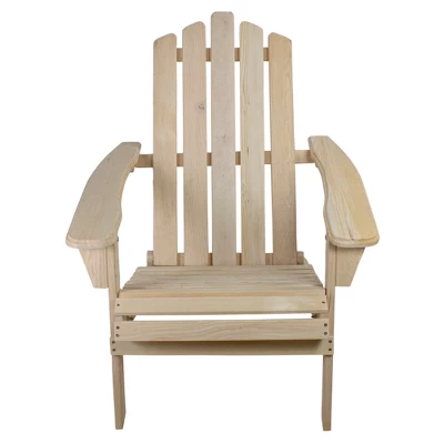 Northlight 36" Natural Brown Classic Folding Wooden Adirondack Chair 2 Northlight 36" Natural Brown Classic Folding Wooden Adirondack Chair - Image 2