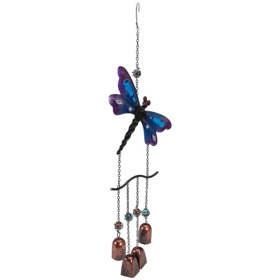 Northlight 24" Purple And Bronze Dragonfly Outdoor Garden Windchime 2 Northlight 24" Purple And Bronze Dragonfly Outdoor Garden Windchime - Image 2