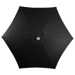 Northlight 7.5ft Outdoor Patio Market Umbrella With Hand Crank, Black -Northlight GUEST a0cc33aa 0ec1 40c8 8c1d 349dd4f5478c