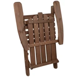 Northlight 36" Brown Classic Folding Wooden Adirondack Chair -Northlight GUEST a1f50920 b52e 47f3 8437 8fc86faa6dda