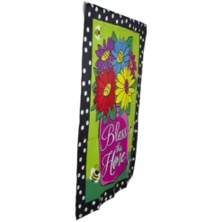 Northlight Bless This Home Bouquet With Vase Outdoor House Flag 28" X 40" -Northlight GUEST a3d32dbb 0022 4d03 9d37 21923840c35e