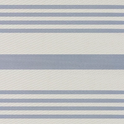 Northlight 4' X 6' Light Blue And White Striped Rectangular Outdoor Area Rug 3 Northlight 4' X 6' Light Blue And White Striped Rectangular Outdoor Area Rug - Image 3