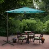 Northlight 10' Octagon Outdoor Patio Off-Set Umbrella With Crank And Tilt - Blue