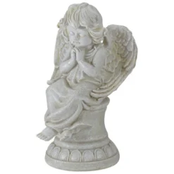 Northlight 9" Ivory Praying Angel On Pedestal Outdoor Garden Statue -Northlight GUEST b3499b9b 4182 469e a885 413f07cb0a1e