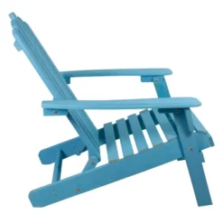 Northlight 36" Blue Classic Folding Wooden Adirondack Chair -Northlight GUEST bcc8a1f2 8a36 4242 8e97 bdc70c4a7c44