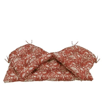 Northlight 19" Floral Tufted Outdoor Patio Wicker Furniture Cushions 3pc - Red/White 1 Northlight 19" Floral Tufted Outdoor Patio Wicker Furniture Cushions 3pc - Red/White